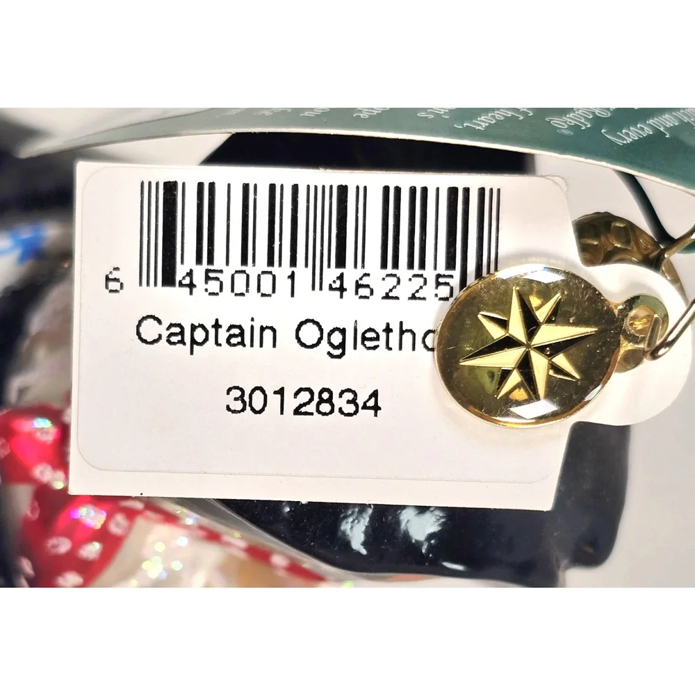 Rare Christopher Radko CAPTAIN OGLETHORPE Santa Glass Ornament 3012834 Military